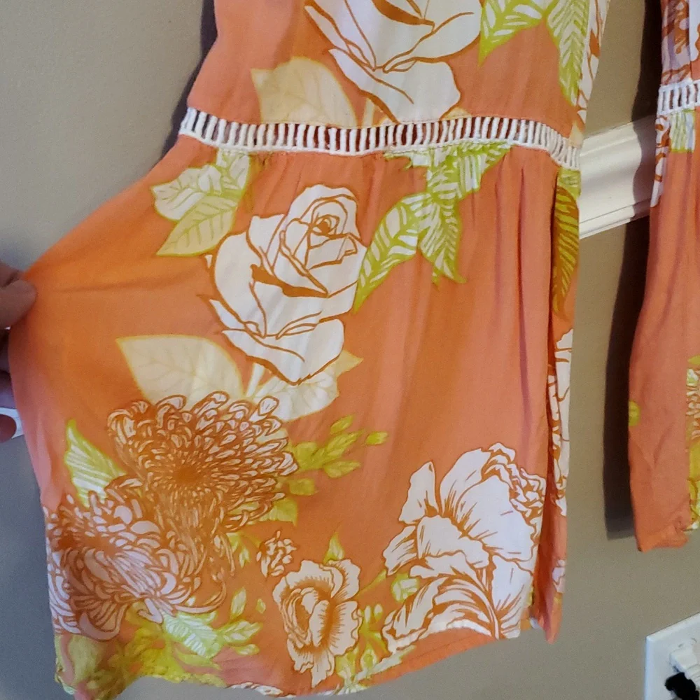 True Destinations Resort Wear Flare Pants Beach Wear In Floral Size S - Picture 5 of 8